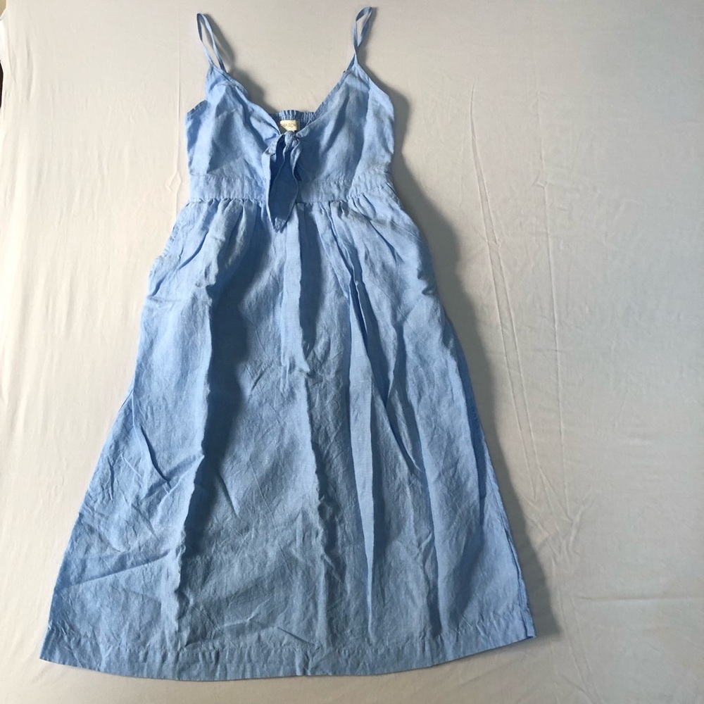 Cynthia Rowley Light Blue Linen Maxi Dress Size 2